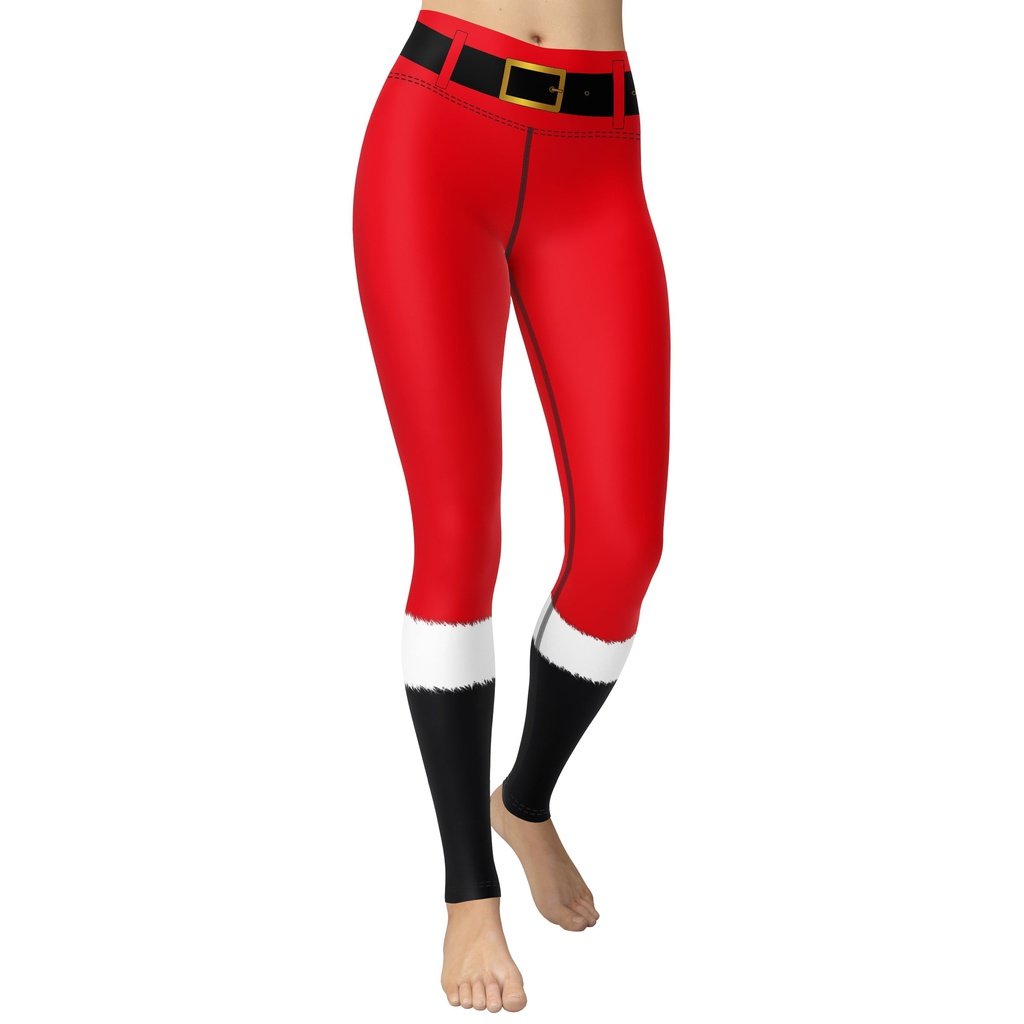 Naughty Santa Outfit Yoga Leggings