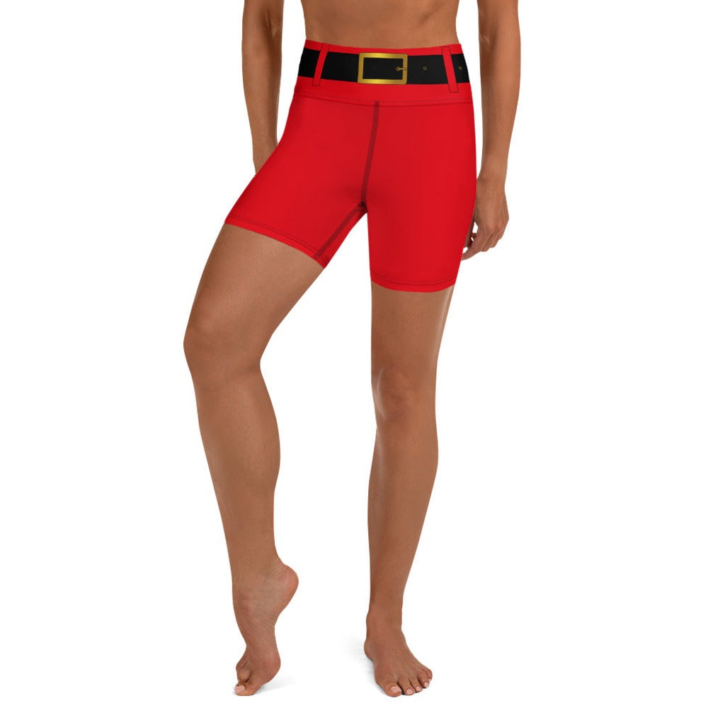 Naughty Santa Outfit Yoga Shorts