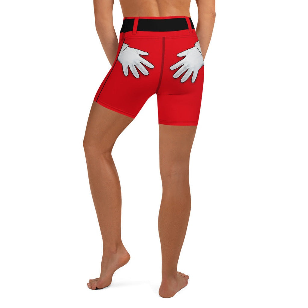 Naughty Santa Outfit Yoga Shorts