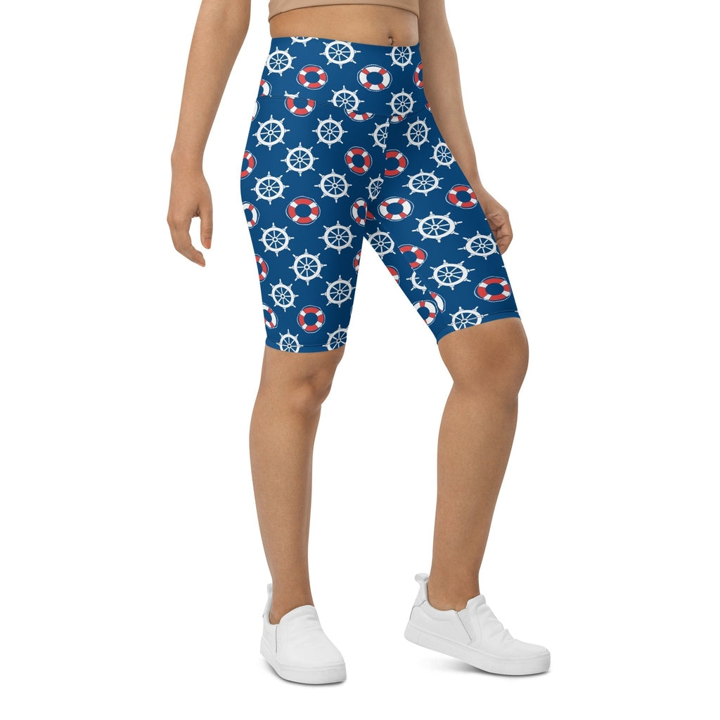 Nautical Biker Shorts