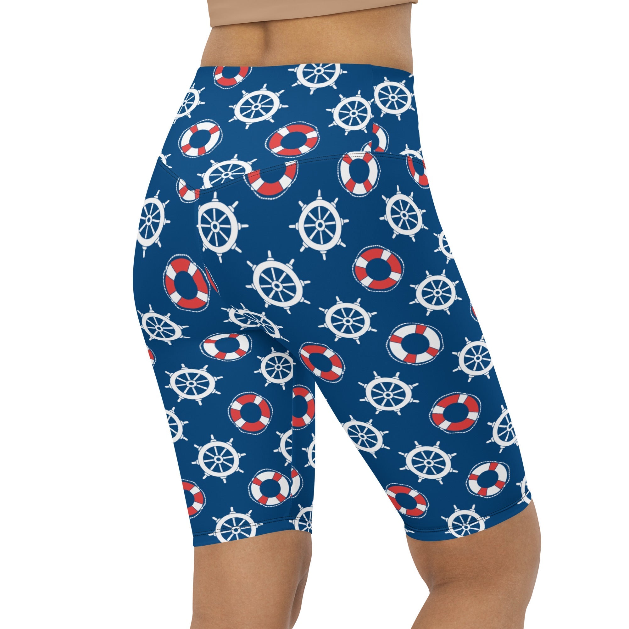 Nautical Biker Shorts