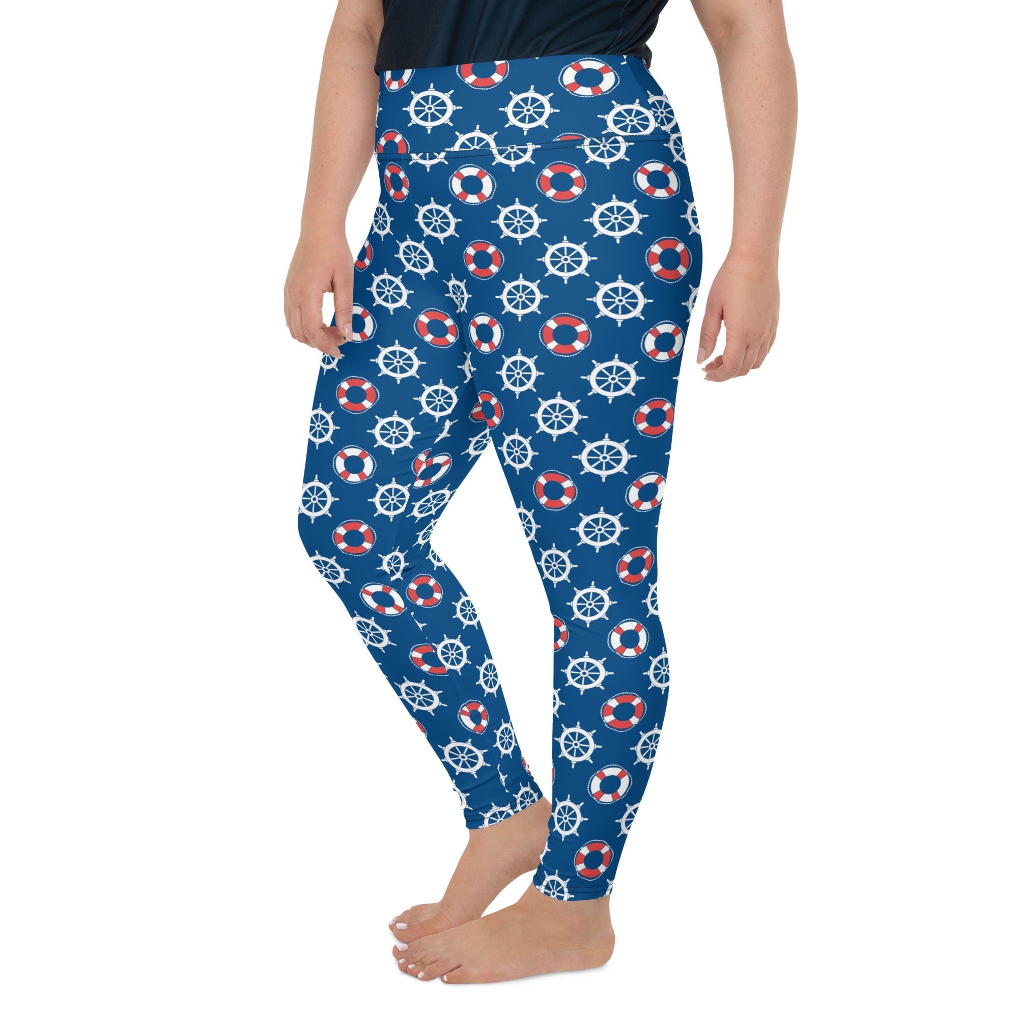 Nautical Plus Size Leggings