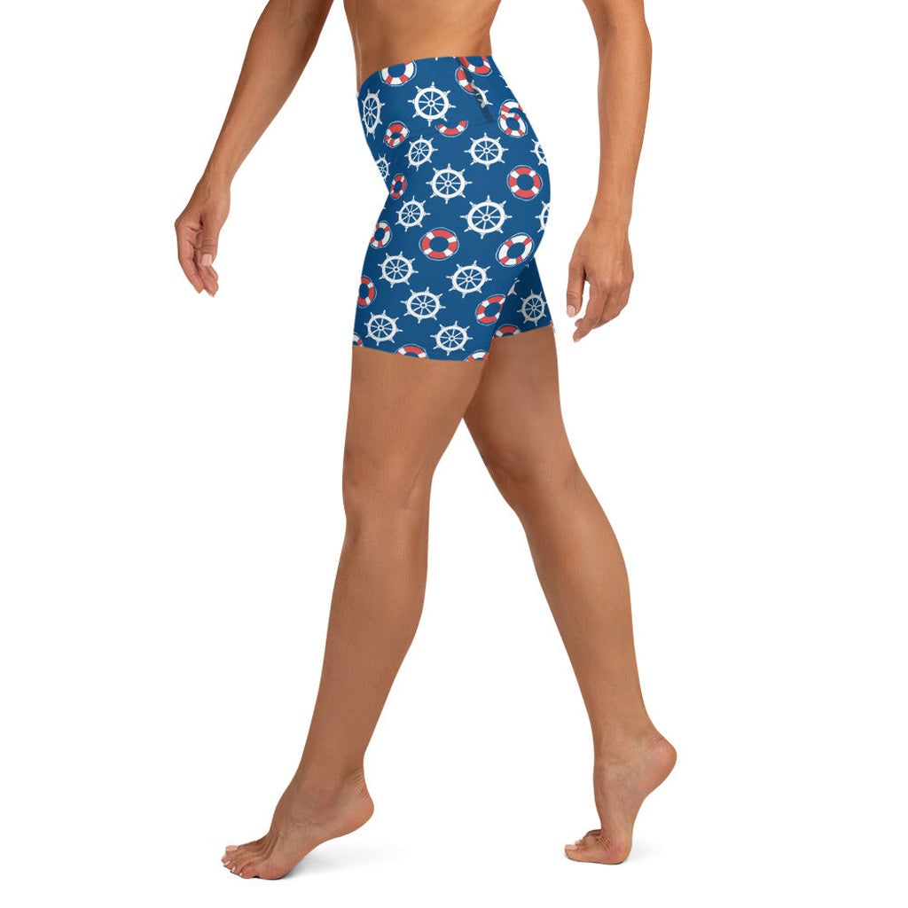 Nautical Yoga Shorts