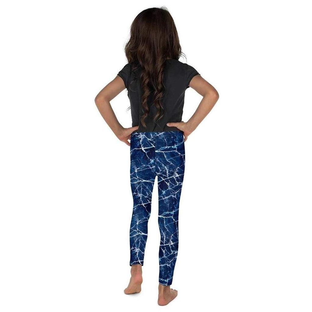 Navy Blue Marble Kid's Leggings