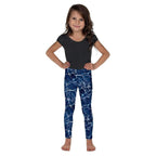 Navy Blue Marble Kid's Leggings