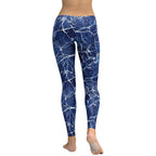 Navy Blue Marble Leggings