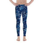 Navy Blue Marble Men's Leggings