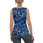 Navy Blue Marble Tank Top