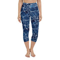 Navy Blue Marble Yoga Capris