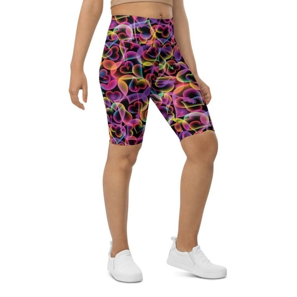 Artsy Heart Biker Shorts