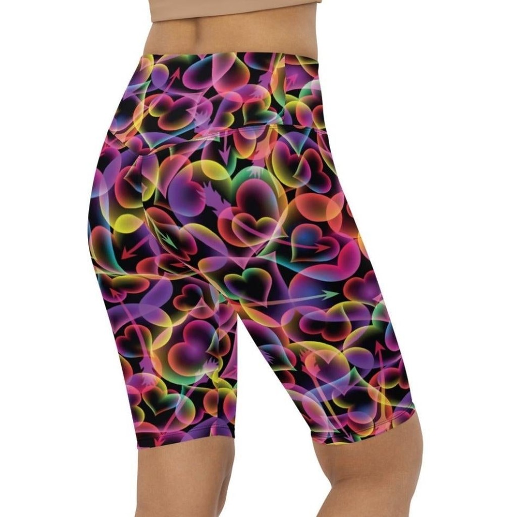 Artsy Heart Biker Shorts