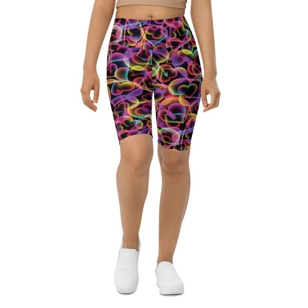 Artsy Heart Biker Shorts