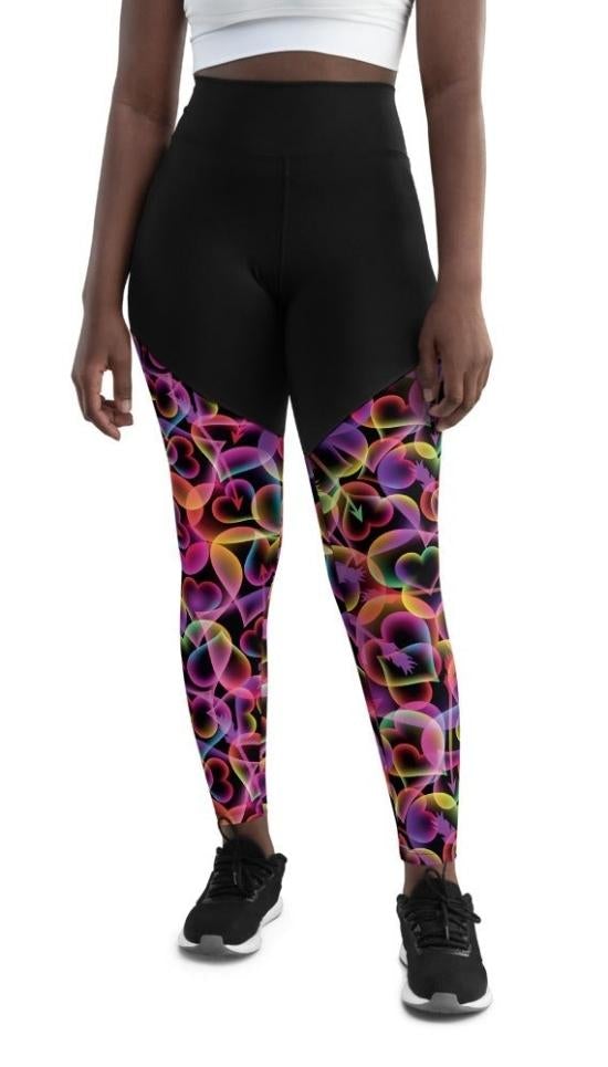 Artsy Heart Compression Leggings