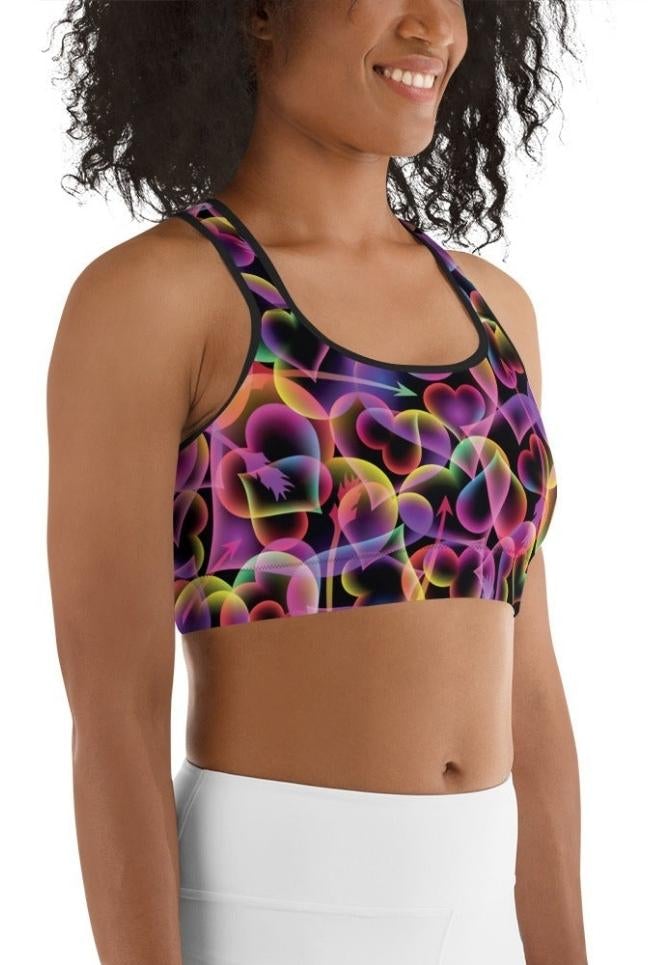 Artsy Heart Sports Bra