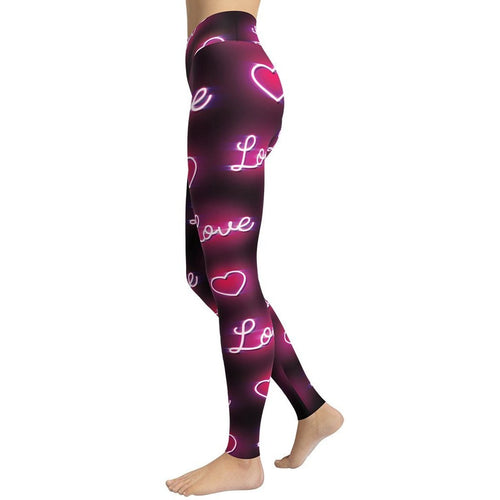 Neon Love Yoga Leggings