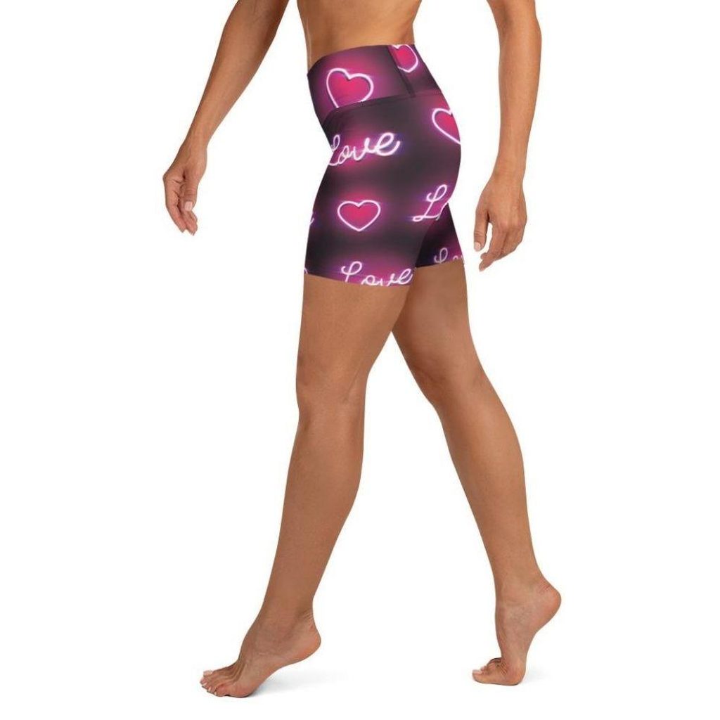Neon Love Yoga Shorts