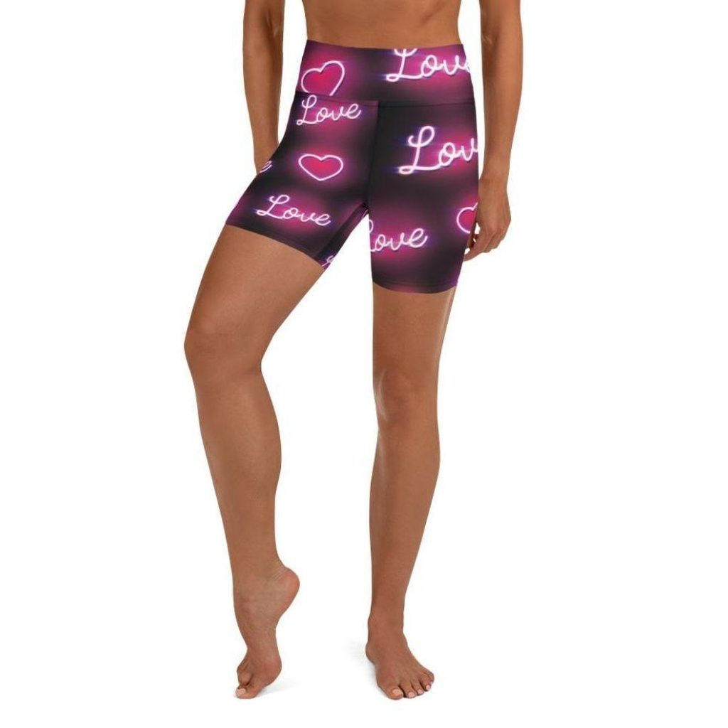 Neon Love Yoga Shorts