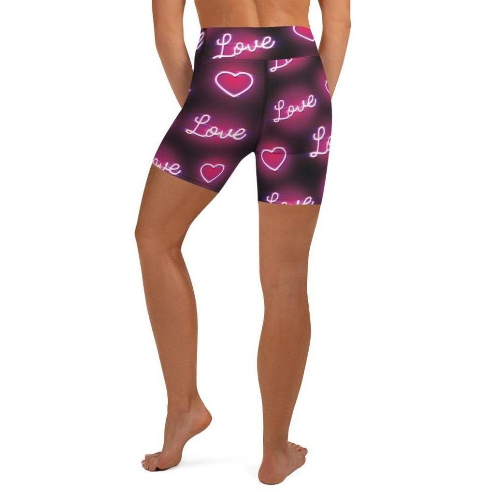 Neon Love Yoga Shorts