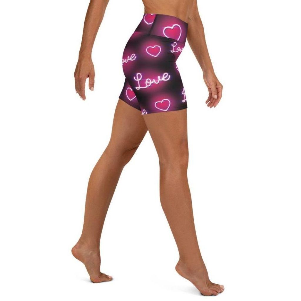 Neon Love Yoga Shorts