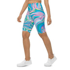 Neon Psychedelic Biker Shorts