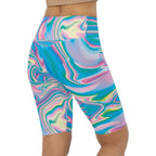 Neon Psychedelic Biker Shorts