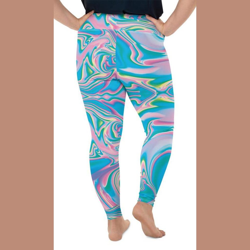 Neon Psychedelic Plus Size Leggings