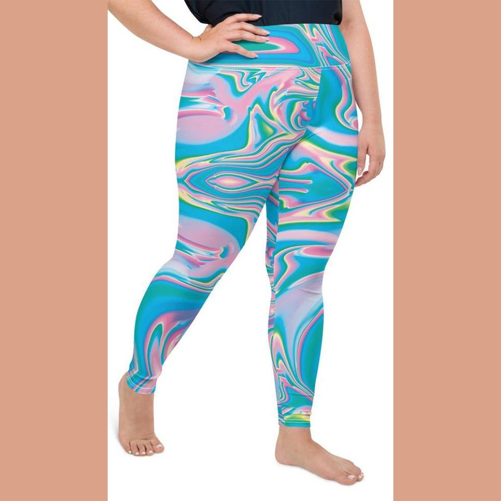 Neon Psychedelic Plus Size Leggings