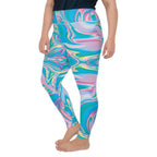 Neon Psychedelic Plus Size Leggings