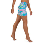 Neon Psychedelic Yoga Shorts