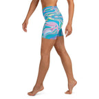Neon Psychedelic Yoga Shorts