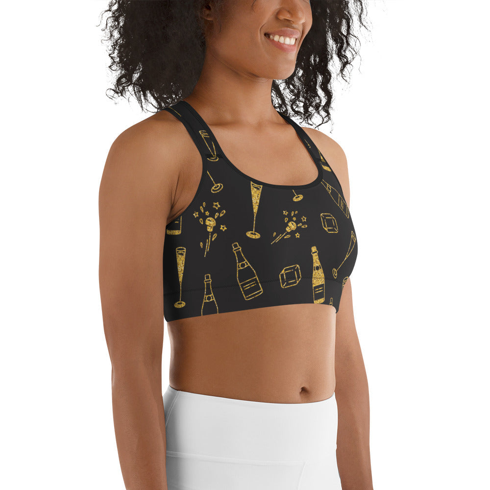 New Year Celebration Sports Bra