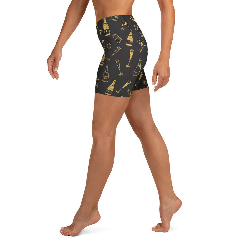 New Year Celebration Yoga Shorts