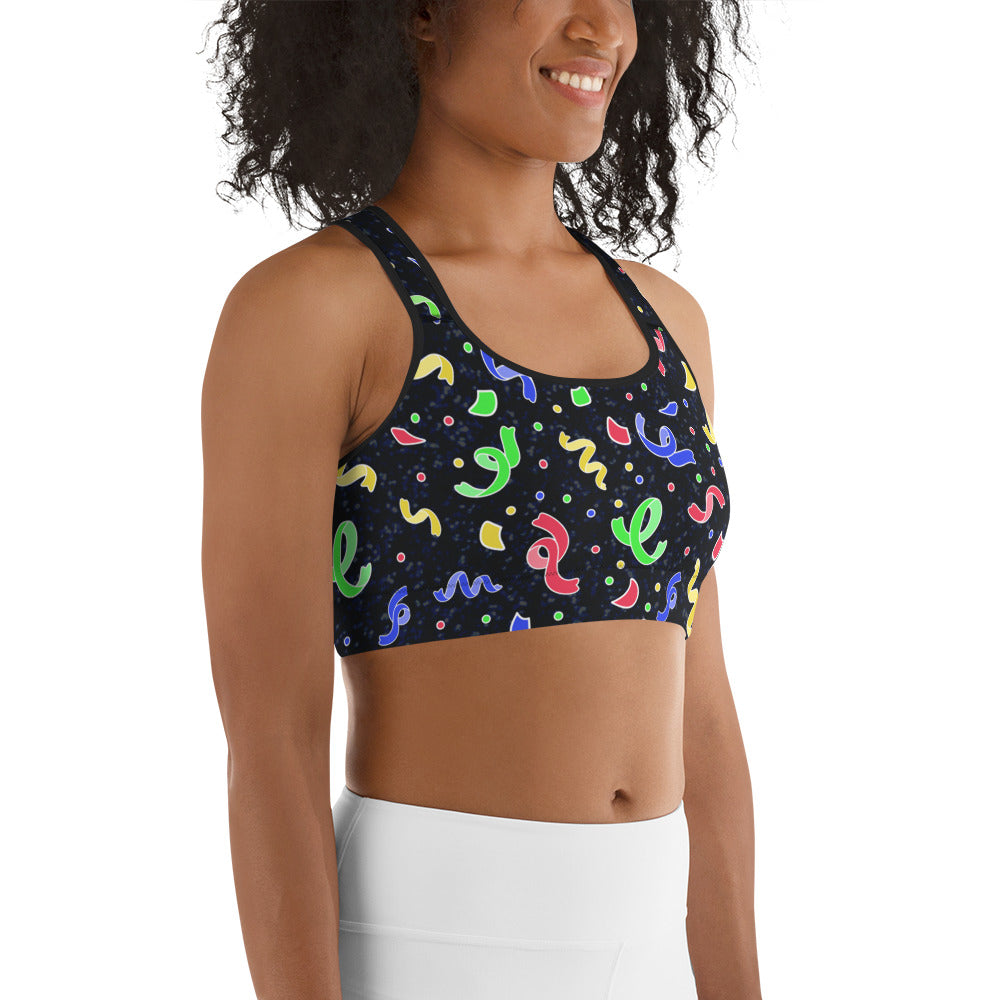 New Year Cheers Sports Bra