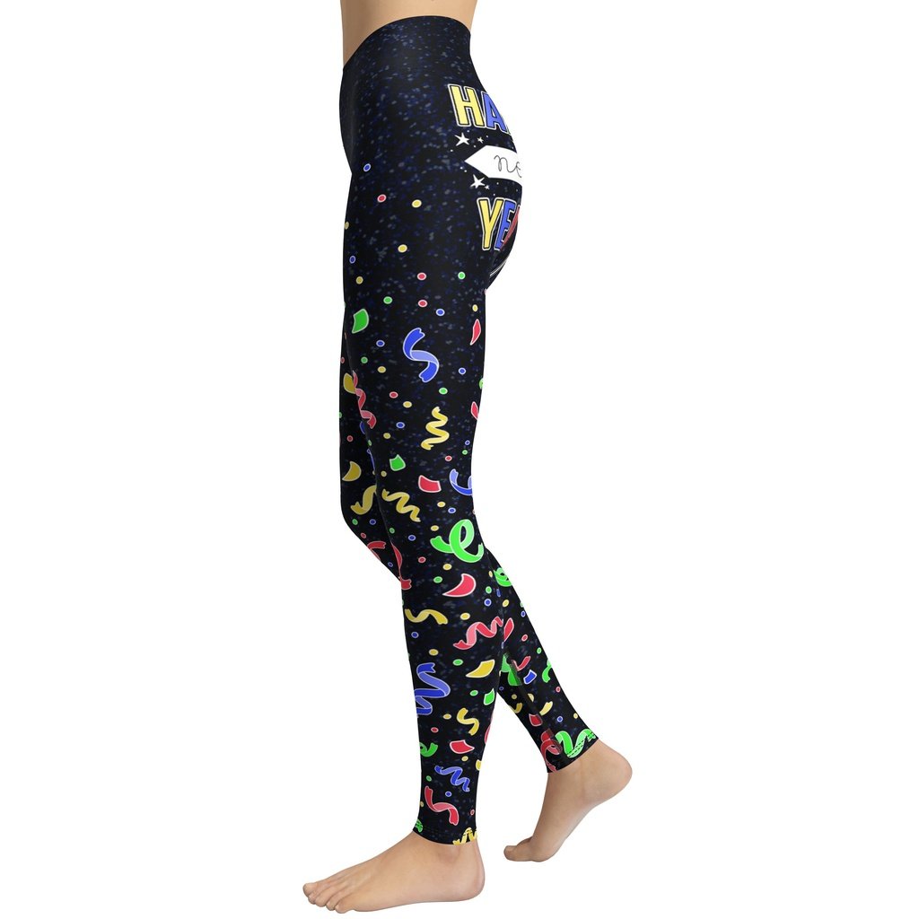New Year Cheers Yoga Leggings