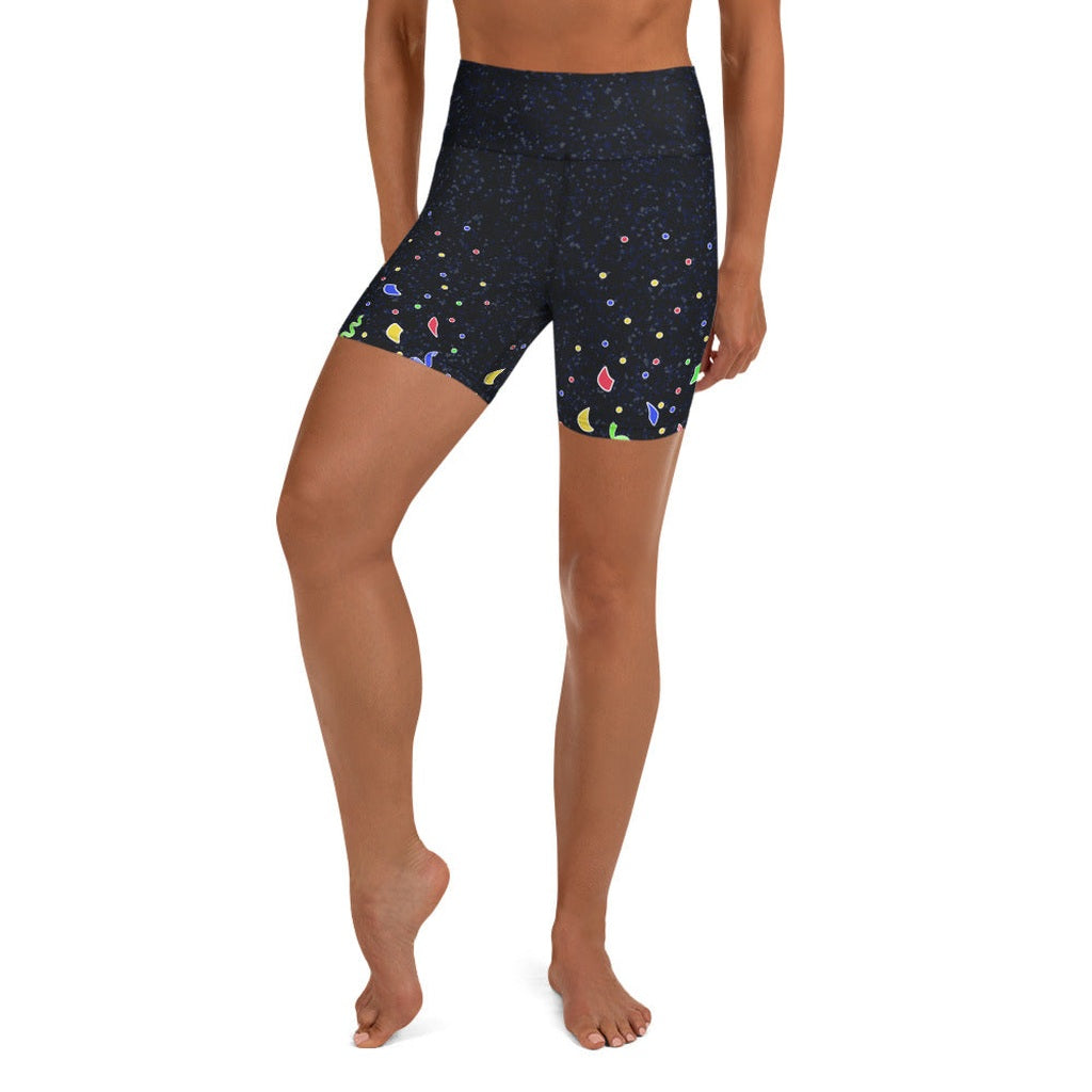 New Year Cheers Yoga Shorts
