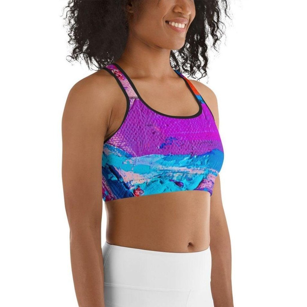 Oil Painting Canvas Sports Bra