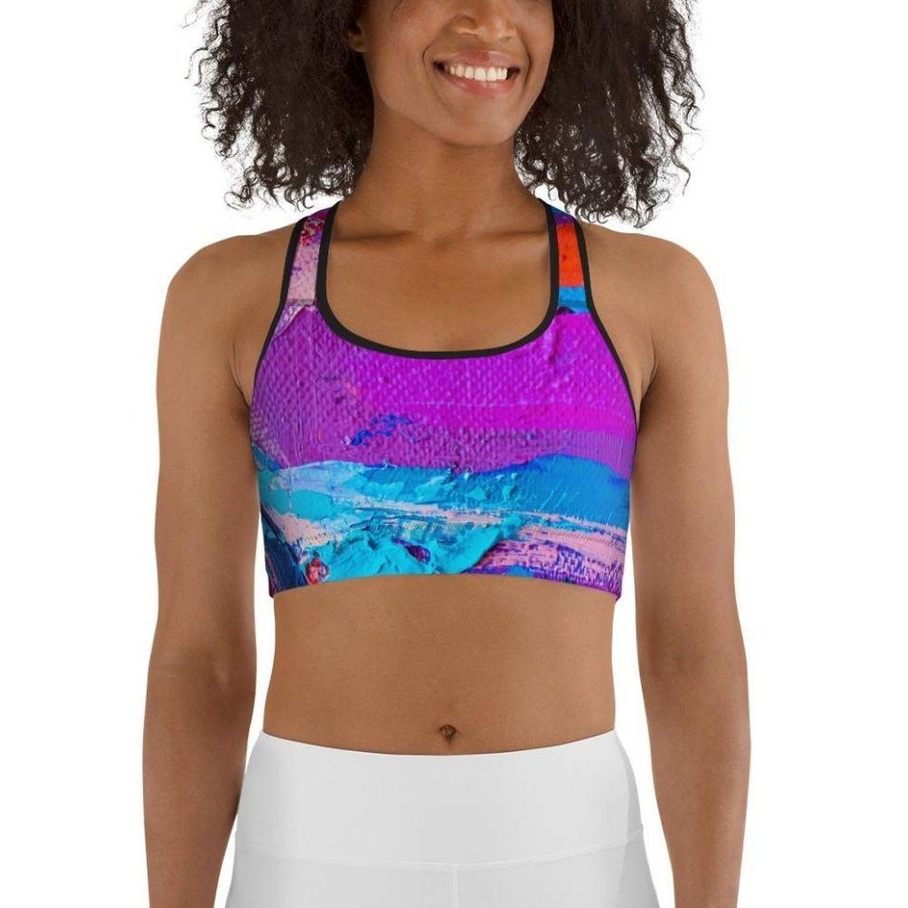 Oil Painting Canvas Sports Bra