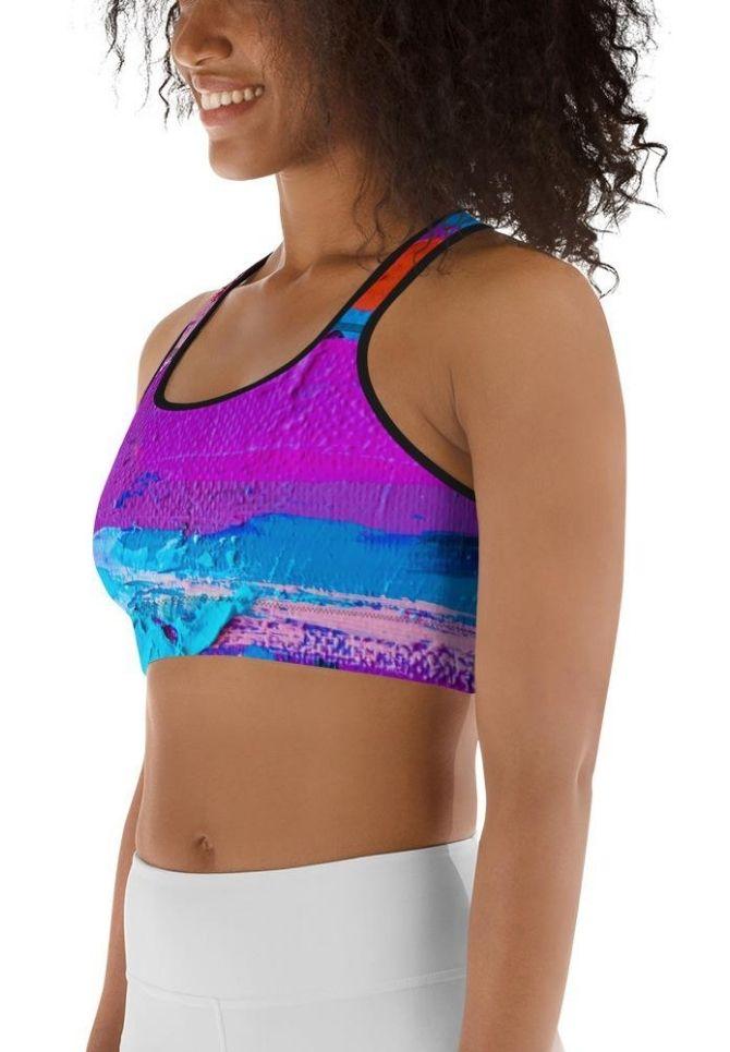 Oil Painting Canvas Sports Bra