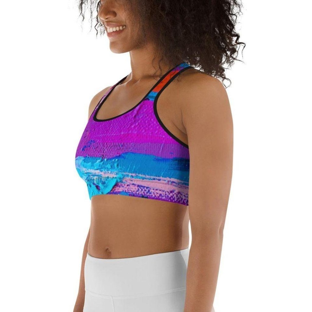 Oil Painting Canvas Sports Bra