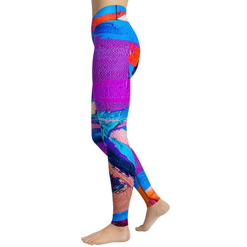 Oil Painting Canvas Yoga Leggings