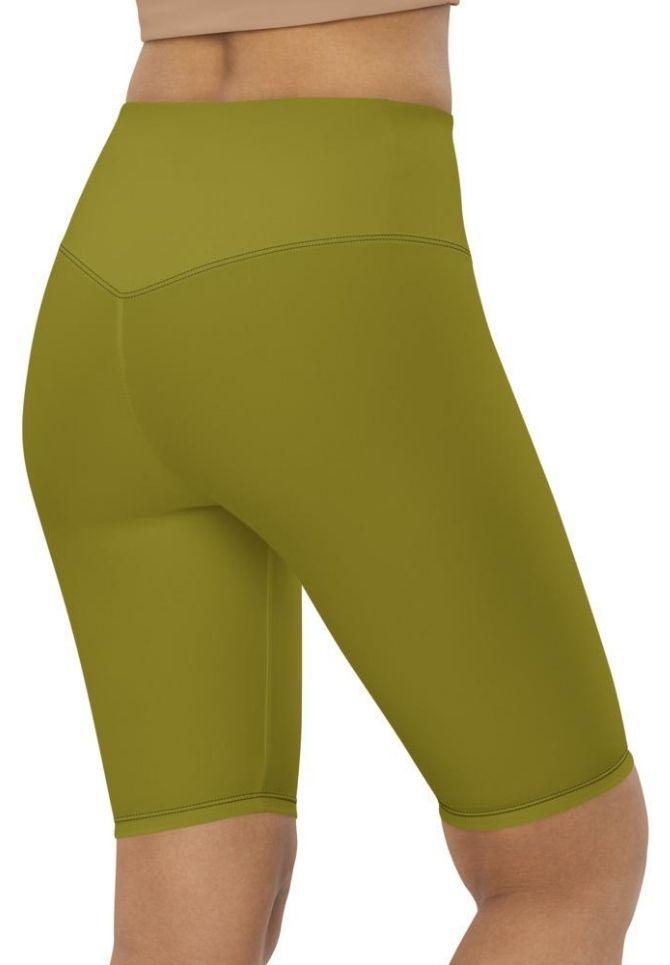 Olive Green Biker Shorts