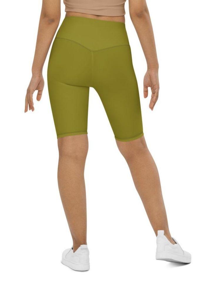 Olive Green Biker Shorts