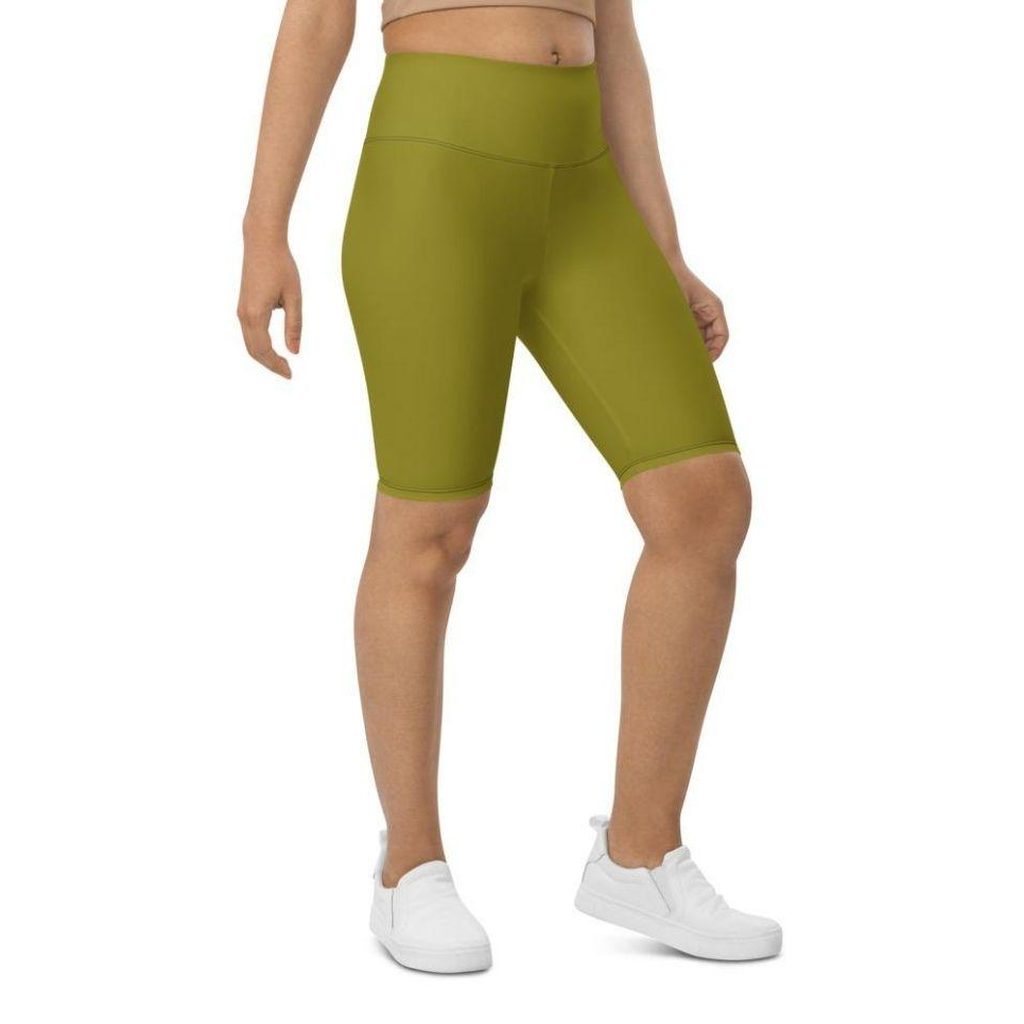 Olive Green Biker Shorts