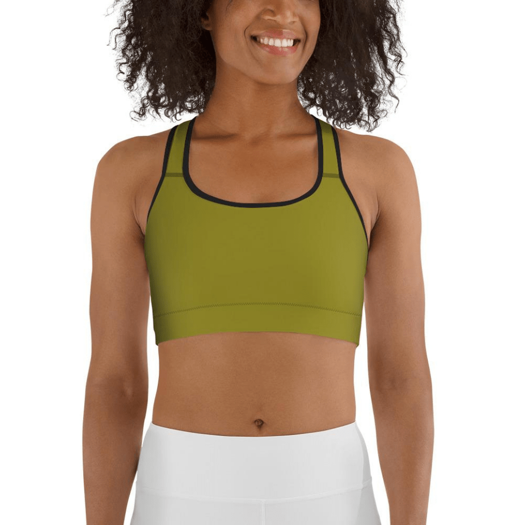 Olive Green Sports Bra