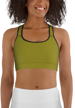 Olive Green Sports Bra