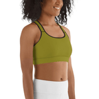 Olive Green Sports Bra