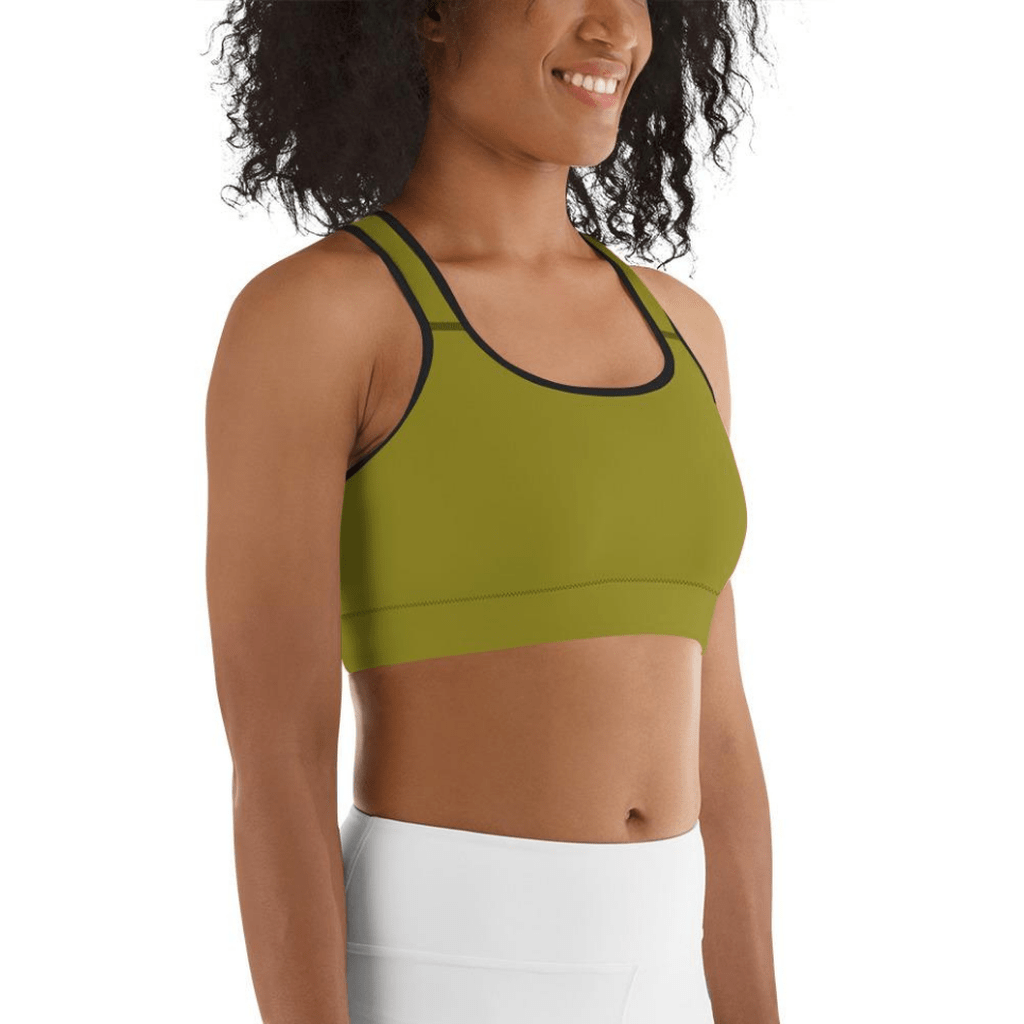 Olive Green Sports Bra