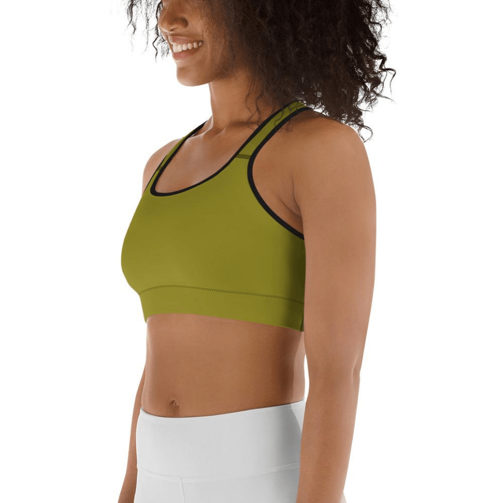 Olive Green Sports Bra
