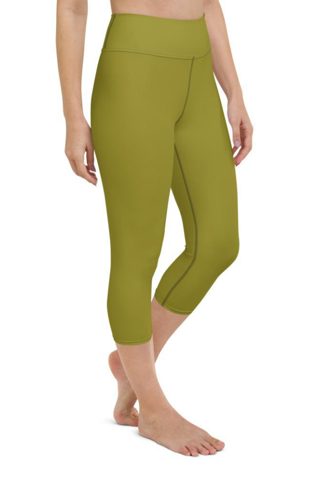 Olive Green Yoga Capris