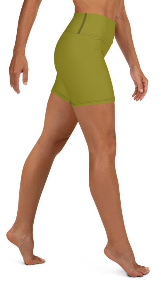 Olive Green Yoga Shorts
